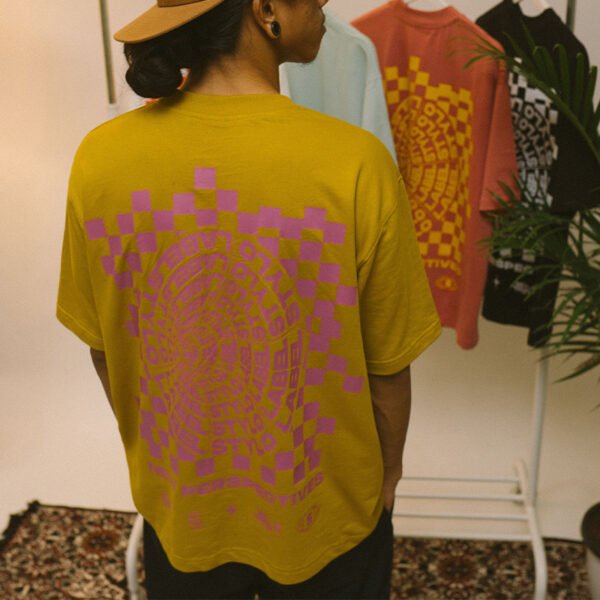 Custom Abstract Back-Graphic Streetwear T-Shirt - Style 9F34EC