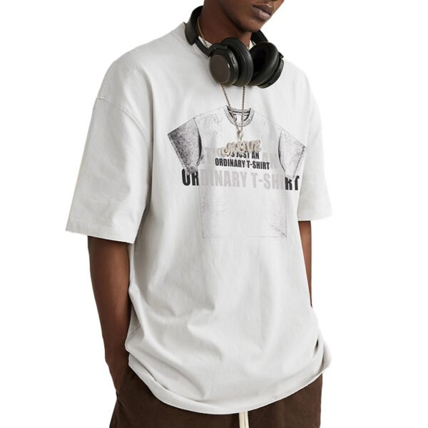 Custom Abstract Back-Graphic Streetwear T-Shirt - Style 9F34EC - product detail view 3