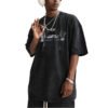 Custom Abstract Back-Graphic Streetwear T-Shirt - Style 9F34EC - product detail view 5