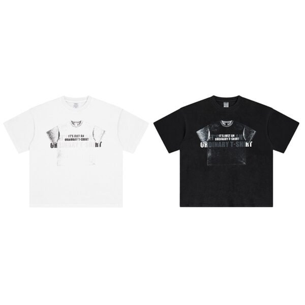 Custom Abstract Back-Graphic Streetwear T-Shirt - Style 9F34EC - product detail view 7