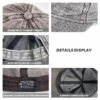 Custom Acid-Wash Denim Baseball Cap - Style 649202 - product detail view 3