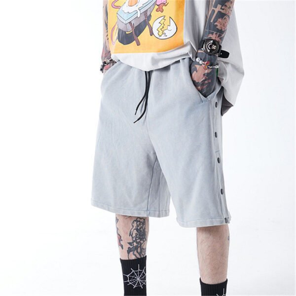 Custom Acid Wash Drawcord Jersey Shorts - Style 6805B9 - product detail view 2 Custom Acid Wash Drawcord Jersey Shorts - Style 6805B9 - product detail view 2