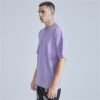 Men's oversized purple acid-washed crewneck t-shirt