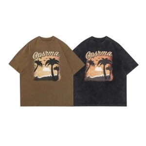 Custom Acid Wash Graphic Boxy T-Shirt - Style 1C6E9A