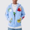 Custom Acid-Wash Graphic Denim Jacket - Style 1FCE99 Custom Acid-Wash Graphic Denim Jacket - Style 1FCE99