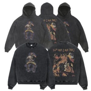 Custom Vintage Acid-Wash Graphic Pullover Hoodie - Style C48EDE