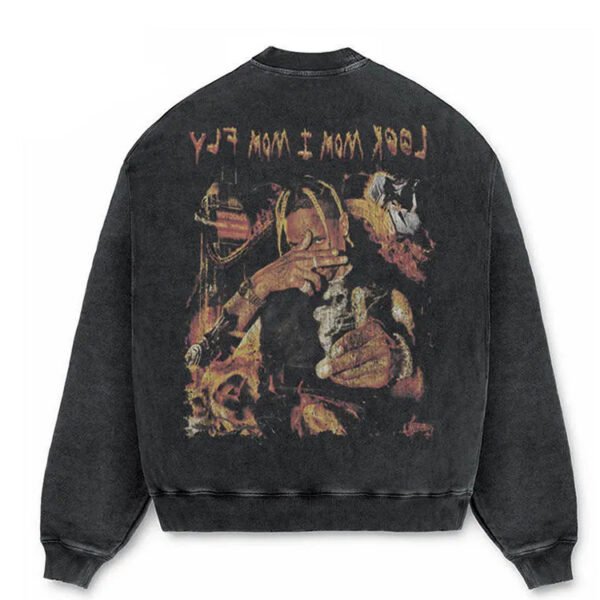 Custom Vintage Acid-Wash Graphic Pullover Hoodie - Style C48EDE - product detail view 3