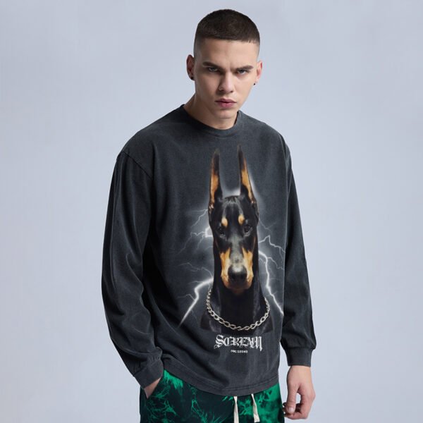 Custom Acid-Wash Graphic Oversized Sweatshirt - Style 326439 - product detail view 5