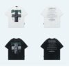 Custom Acid Wash Cross Graphic Oversized T-Shirt - Style 03696C - product detail view 5