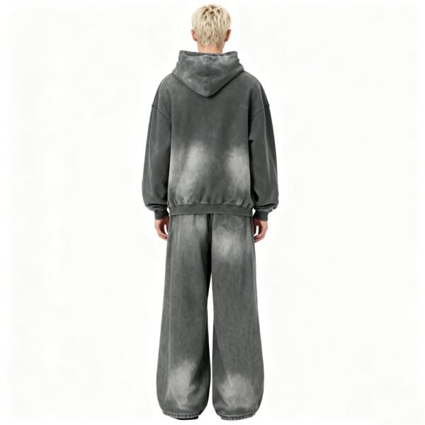 Custom Acid-Wash Rhinestone Hoodie and Wide-Leg Set - Style 60739D - product detail view 4 Custom Acid-Wash Rhinestone Hoodie and Wide-Leg Set - Style 60739D - product detail view 4