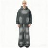 Custom Acid-Wash Rhinestone Hoodie and Wide-Leg Set - Style 60739D - product detail view 9 Custom Acid-Wash Rhinestone Hoodie and Wide-Leg Set - Style 60739D - product detail view 9