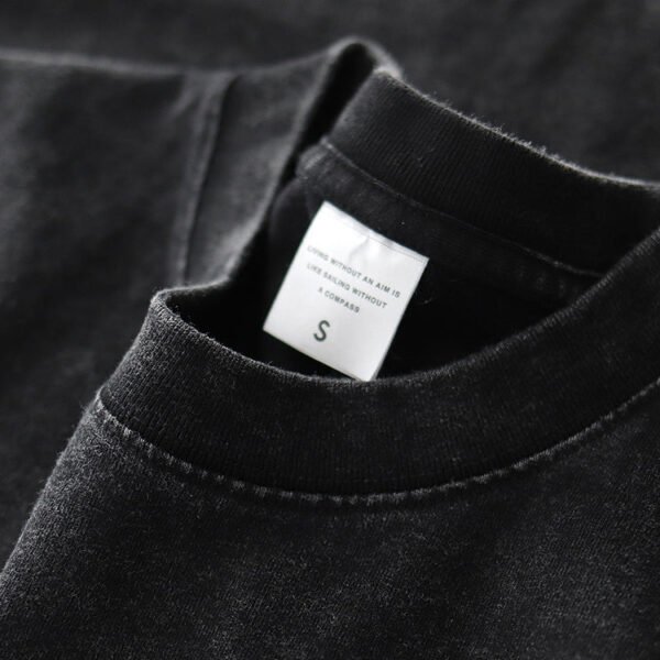 Custom Acid-Wash Oversized Blank Crewneck T-Shirt - Style 18F3CE - product detail view 5