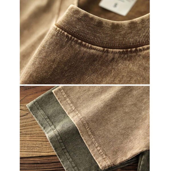Custom Acid-Wash Oversized Blank Crewneck T-Shirt - Style 18F3CE - product detail view 6