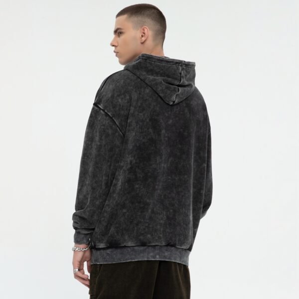 Custom Acid Wash Oversized Graphic Pullover Hoodie - Style 6371B6 - product detail view 6