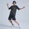 Custom Acid-Wash Skeleton Graphic Oversized T-Shirt - Style A305BA Custom Acid-Wash Skeleton Graphic Oversized T-Shirt - Style A305BA