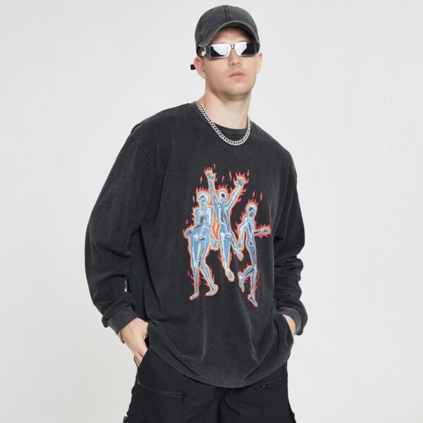 Custom Acid Wash Oversized Graphic T-Shirt - Style 1FD1BF - product detail view 4 Custom Acid Wash Oversized Graphic T-Shirt - Style 1FD1BF - product detail view 4