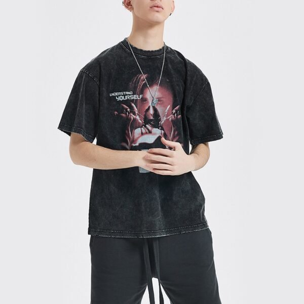 Custom Acid Wash Oversized Graphic T-Shirt | VW-TS-24B8 - Style 24B89E - product detail view 4 Custom Acid Wash Oversized Graphic T-Shirt | VW-TS-24B8 - Style 24B89E - product detail view 4
