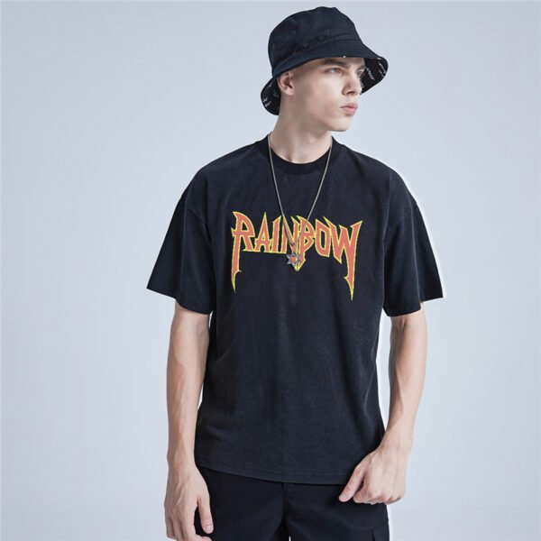Custom Acid-Wash Oversized Logo T-Shirt - Style BF0536 - product detail view 2 Custom Acid-Wash Oversized Logo T-Shirt - Style BF0536 - product detail view 2
