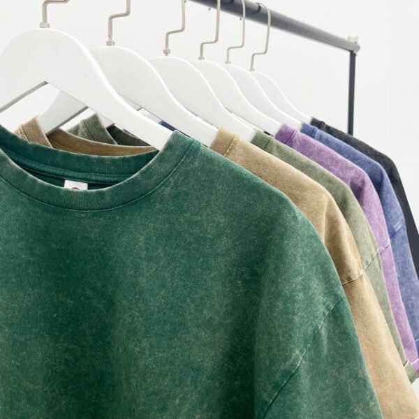 Custom Acid Wash 230 GSM Oversized Cotton T-Shirt NY0023 - Style 9F706B - product detail view 2