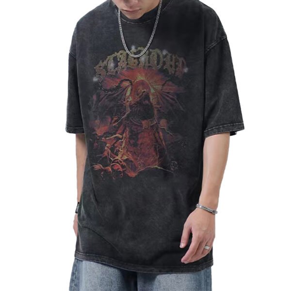 Custom Acid Wash Oversized Vintage T-Shirt - Style 4C715F - product detail view 2 Custom Acid Wash Oversized Vintage T-Shirt - Style 4C715F - product detail view 2