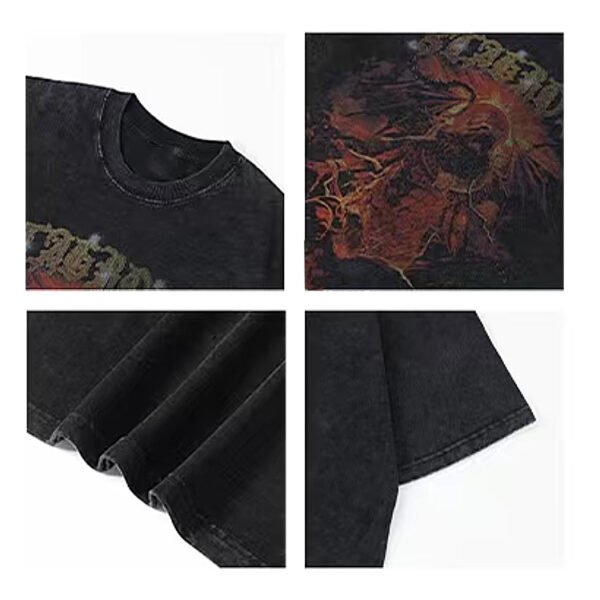Custom Acid Wash Oversized Vintage T-Shirt - Style 4C715F - product detail view 4 Custom Acid Wash Oversized Vintage T-Shirt - Style 4C715F - product detail view 4