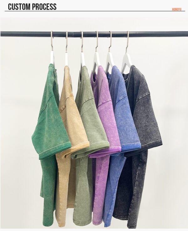 Custom Acid Wash 230 GSM Oversized Cotton T-Shirt NY0023 - Style 9F706B - product detail view 10