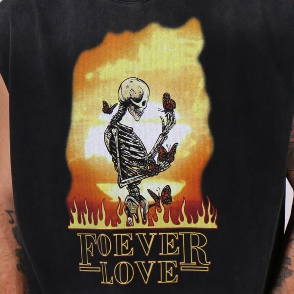 Custom Acid Wash Graphic Sleeveless Tank Top - Style 59D115 - product detail view 8 Custom Acid Wash Graphic Sleeveless Tank Top - Style 59D115 - product detail view 8