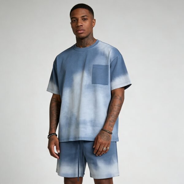 Custom Acid-Wash Spray-Dye Loose-Fit Tracksuit - Style 4BCAF4 - product detail view 5
