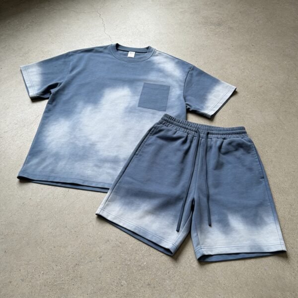 Custom Acid-Wash Spray-Dye Loose-Fit Tracksuit - Style 4BCAF4 - product detail view 10