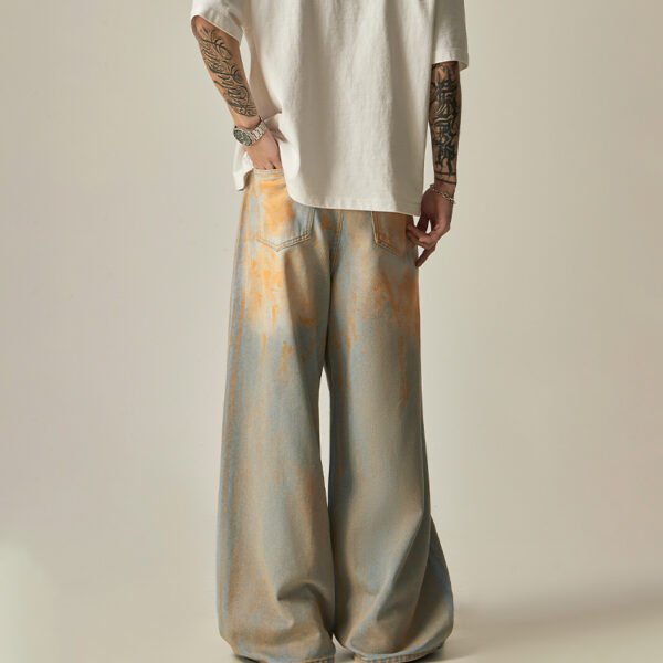Custom Acid-Wash Wide-Leg Denim Jeans | 46D31E - Style 46D31E - product detail view 3