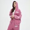 Custom Acid-Wash Zip Hoodie Tracksuit VW-38A5E5 - Style 38A5E5 - product detail view 6