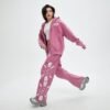 Custom Acid-Wash Zip Hoodie Tracksuit VW-38A5E5 - Style 38A5E5 - product detail view 8