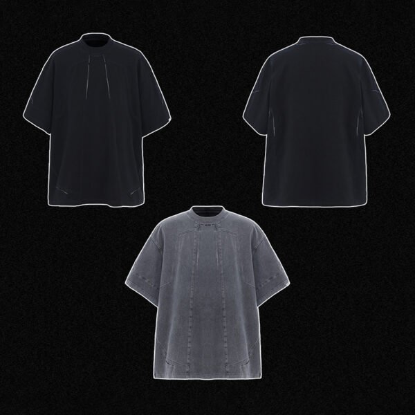 Custom Acid-Washed Oversized Cotton T-Shirt - Style 35F786 - product detail view 3 Custom Acid-Washed Oversized Cotton T-Shirt - Style 35F786 - product detail view 3