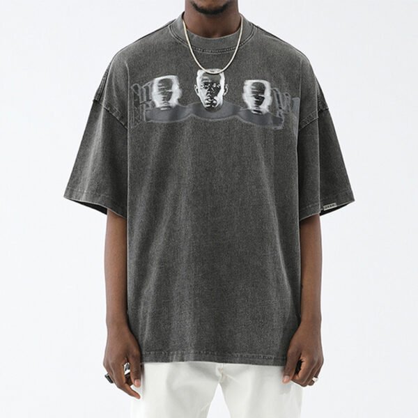 Custom Acid-Washed Oversized Crew Neck T-Shirt - Style E8EC05 - product detail view 6 Custom Acid-Washed Oversized Crew Neck T-Shirt - Style E8EC05 - product detail view 6