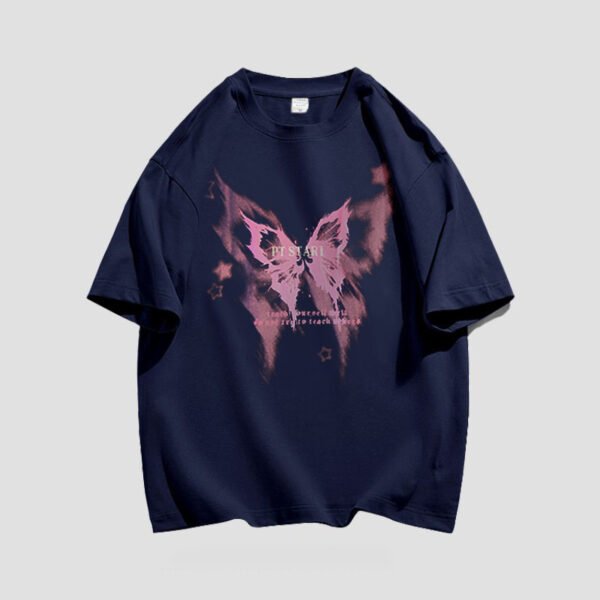 Custom Acid-Washed Oversized Graphic T-Shirt - Style 7AB8FF - product detail view 2