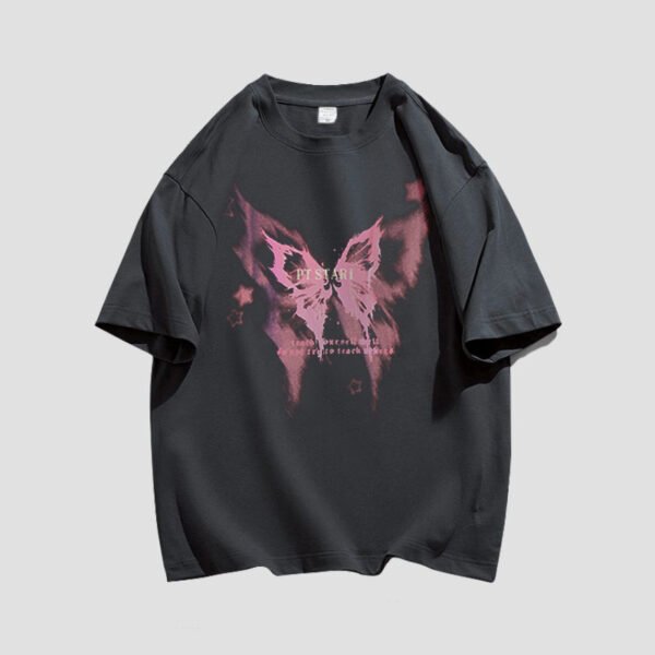 Custom Acid-Washed Oversized Graphic T-Shirt - Style 7AB8FF - product detail view 3
