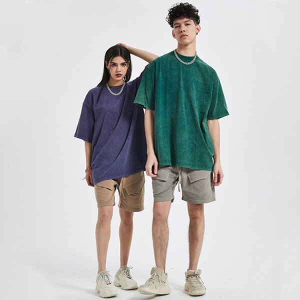 Custom Acid-Washed Oversized Unisex T-Shirt 8040200 - Style 1C7D9D - product detail view 3