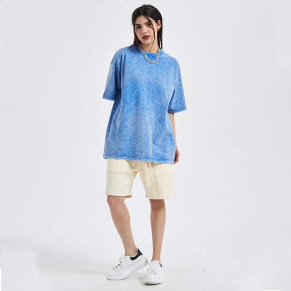 Custom Acid-Washed Oversized Unisex T-Shirt 8040200 - Style 1C7D9D - product detail view 6