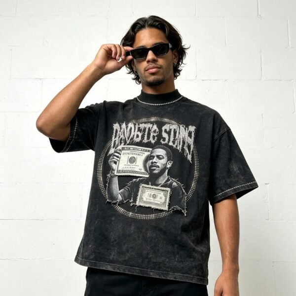 Custom Acid-Washed Rhinestone Graphic T-Shirt - Style 47C863 - product detail view 3 Custom Acid-Washed Rhinestone Graphic T-Shirt - Style 47C863 - product detail view 3