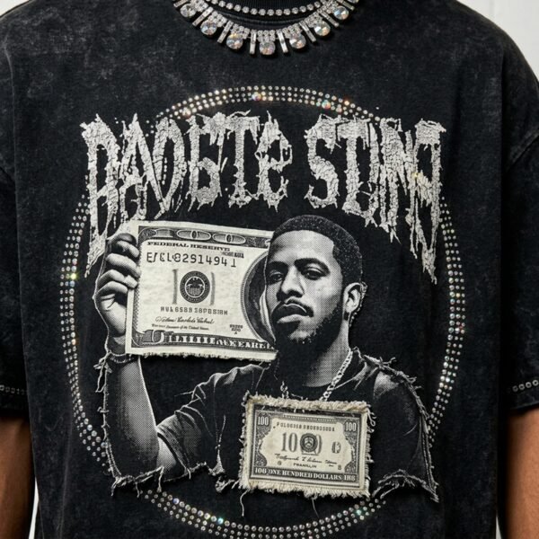 Custom Acid-Washed Rhinestone Graphic T-Shirt - Style 47C863 - product detail view 6 Custom Acid-Washed Rhinestone Graphic T-Shirt - Style 47C863 - product detail view 6