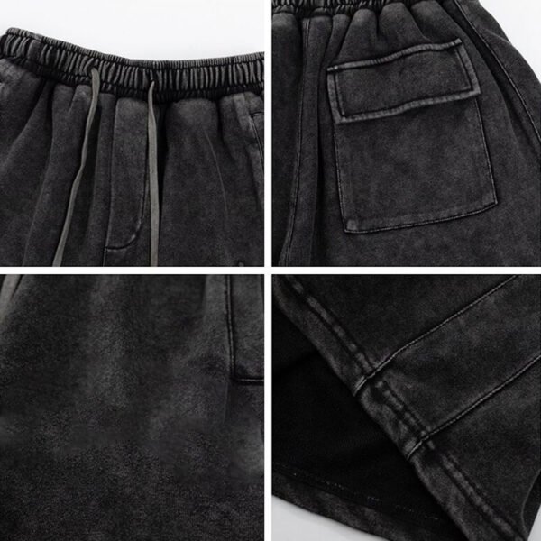 Custom Acid-Washed Relaxed Streetwear Shorts - Style 1E8770 - product detail view 4 Custom Acid-Washed Relaxed Streetwear Shorts - Style 1E8770 - product detail view 4