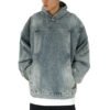 Custom Aged Denim Pullover Hoodie - Style 12498F - product detail view 5 Custom Aged Denim Pullover Hoodie - Style 12498F - product detail view 5