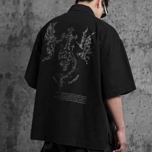 Custom Oversized All-Over Print Camp Shirt - Style 2AA189 - product detail view 2 Custom Oversized All-Over Print Camp Shirt - Style 2AA189 - product detail view 2