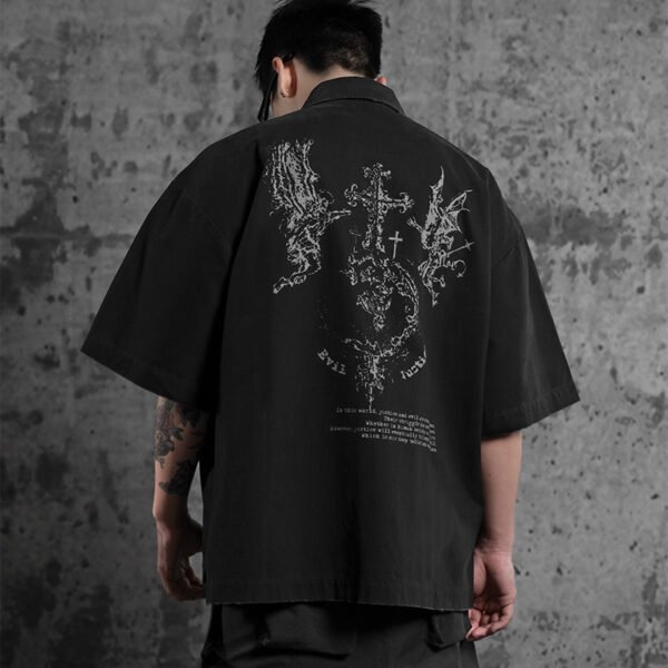 Custom Oversized All-Over Print Camp Shirt - Style 2AA189 - product detail view 4 Custom Oversized All-Over Print Camp Shirt - Style 2AA189 - product detail view 4