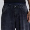 Custom Loose Washed Print-Panel Denim Jeans | VW-06AB - Style 06AB1B - product detail view 4