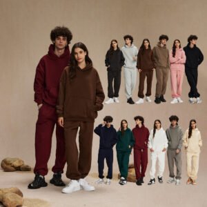 Unisex oversized polar fleece hoodies in multiple colors.