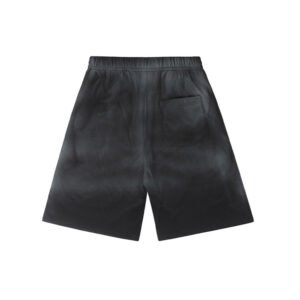 Black and grey tie-dye effect all-over print shorts