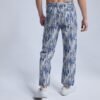 Custom Blue All-Over Print Straight-Leg Cotton Jeans - Style 781065 - product detail view 6
