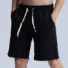 Custom Drawstring Raw-Hem Streetwear Shorts - Style 1B874B - product detail view 3