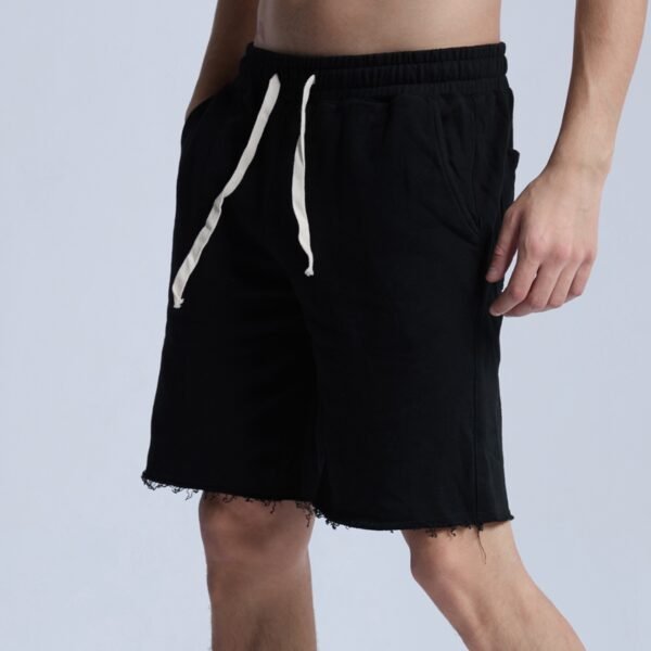 Custom Drawstring Raw-Hem Streetwear Shorts - Style 1B874B - product detail view 4